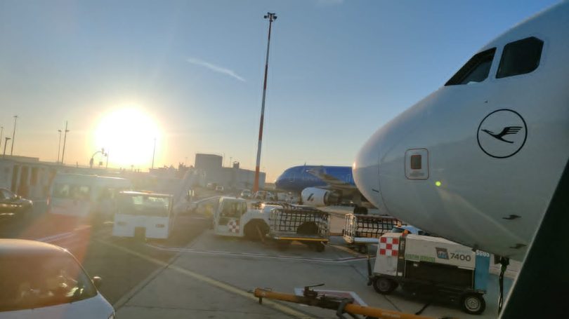 im Flieger von Rom nach Berlin